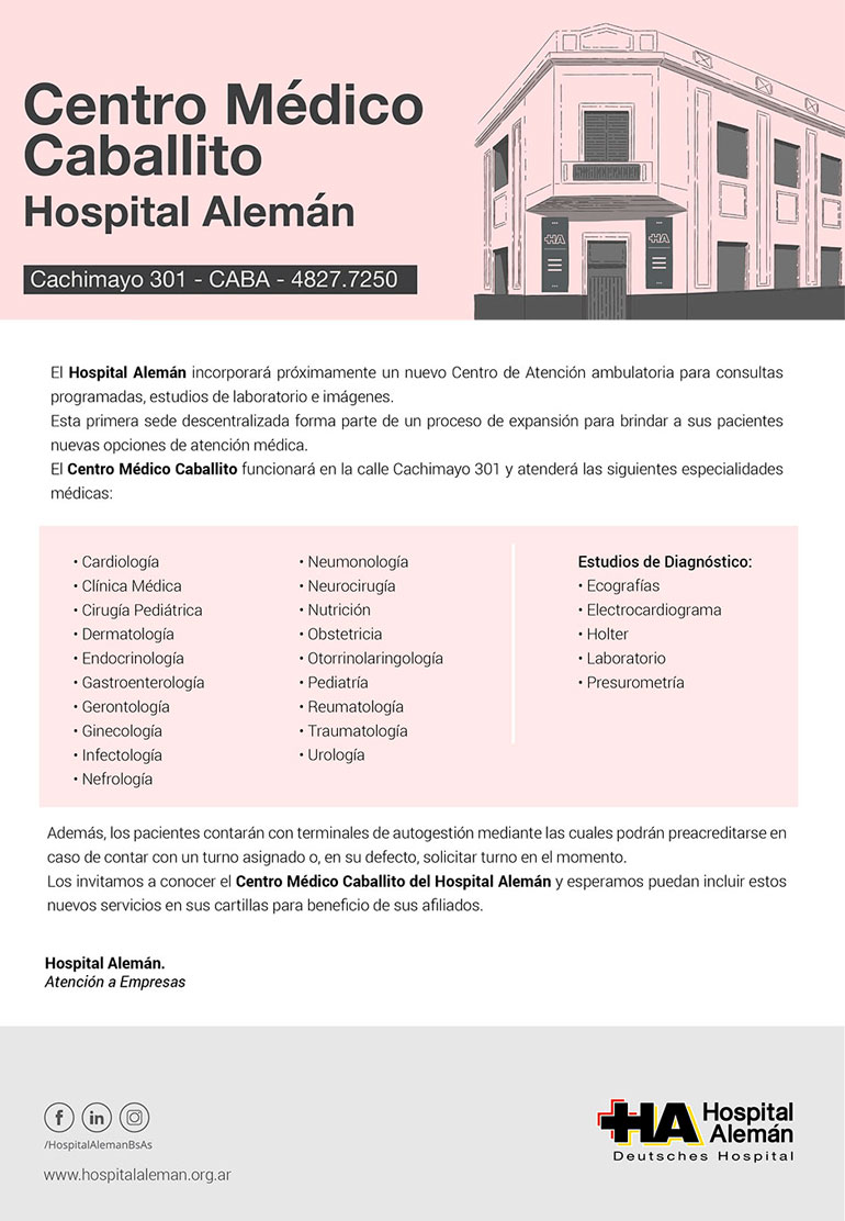 El Hospital Alemán llega a Caballito